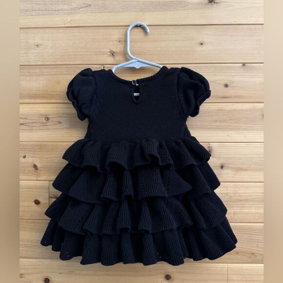 Hanna Andersson Size 70/6-12 Months Embroidered Floral Ruffle Skirt Dress - Picture 4 of 13